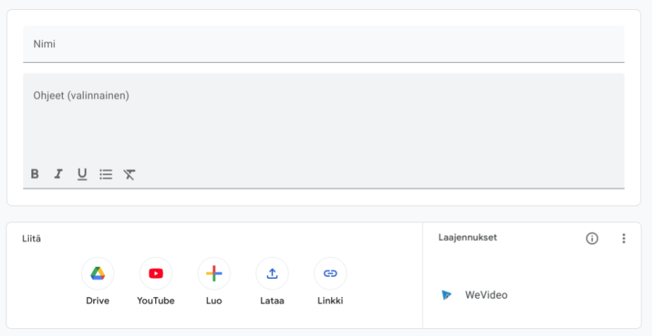 Google Classroom lisäosien hallintapaneeli ja esimerkkejä kolmansien osapuolten sovelluksista