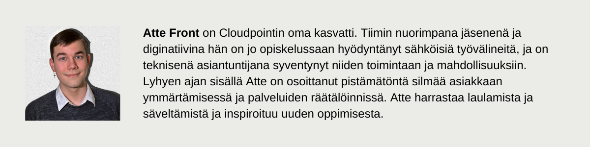 Atte Front, Cloudpoint Oy asiantuntijaesittely