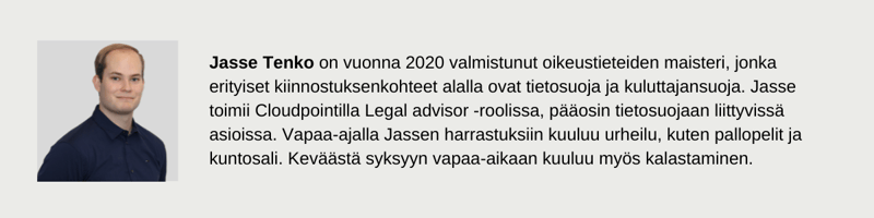 Asiantuntija Jasse Tenko, Cloudpoint Oy